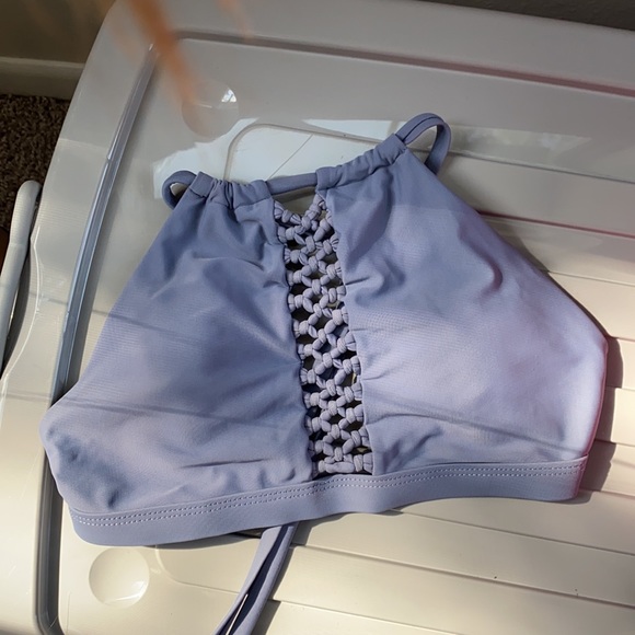 Women’s size small blue bikini halter top - Picture 1 of 3